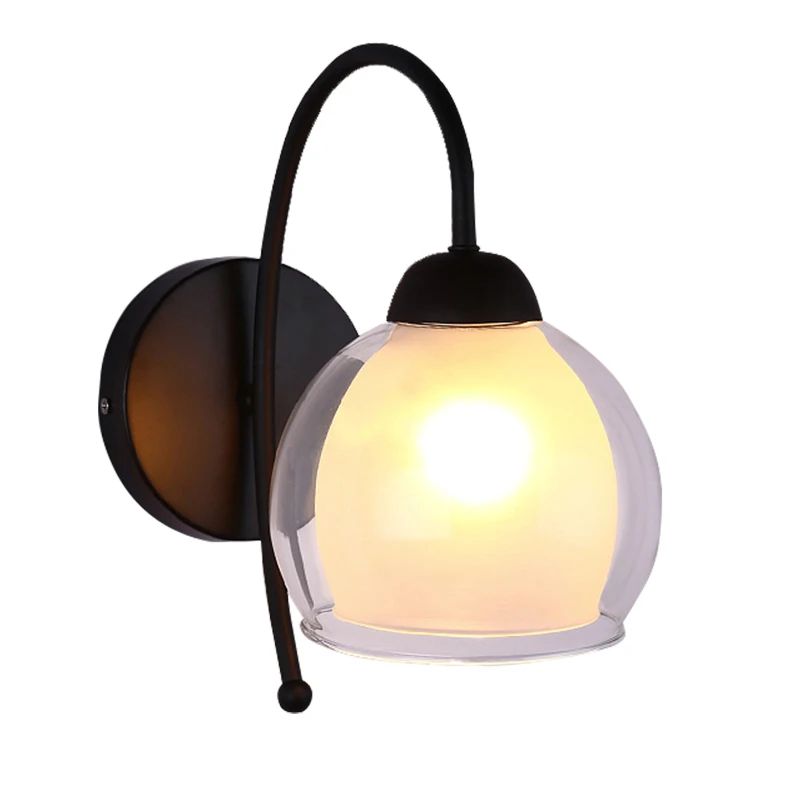 

Simple modern warm single head wall lamp creative led bedside lamp bedroom study corridor light aisle lamps mx4261520