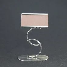 Нержавеющая сталь держатель обеденного меню буфет бар кувертные карточки тарелка для еды стойки уведомление держатель