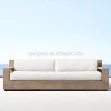 Открытый внутренний дворик необработанный деревянный 8" из тикового дерева классический софа скамья мебель