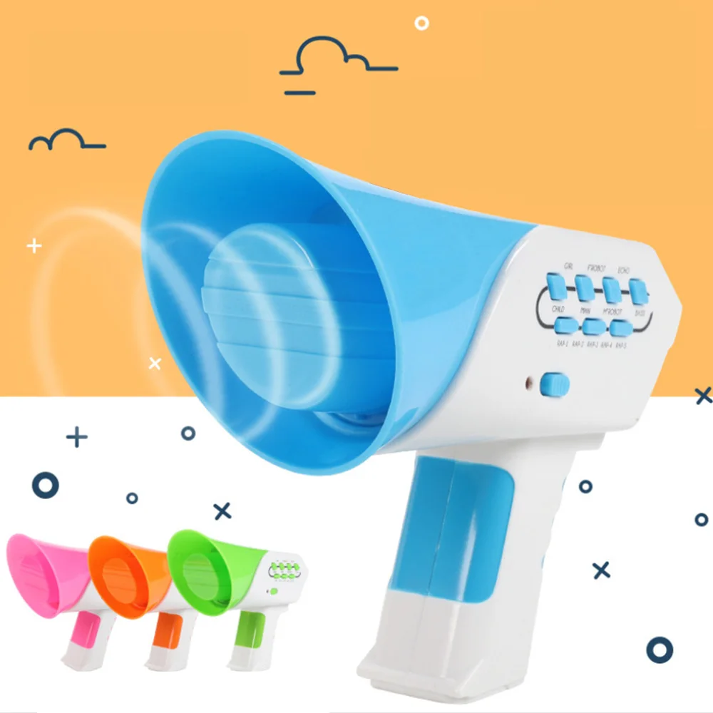 

Mini Horn Girls Boys Voice Change Gifts 7 Voices 5 Music Voice Changer horn toy Robot Education Gadget Funny children toy
