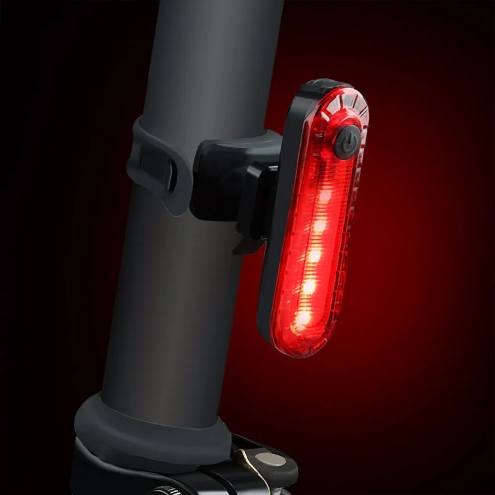 Perfect Safety Bicycle Lamp Rechargeable LED USB Mountain Bike Tail Light Taillight MTB Night Helmet Warning Bicycle Rear Light 1