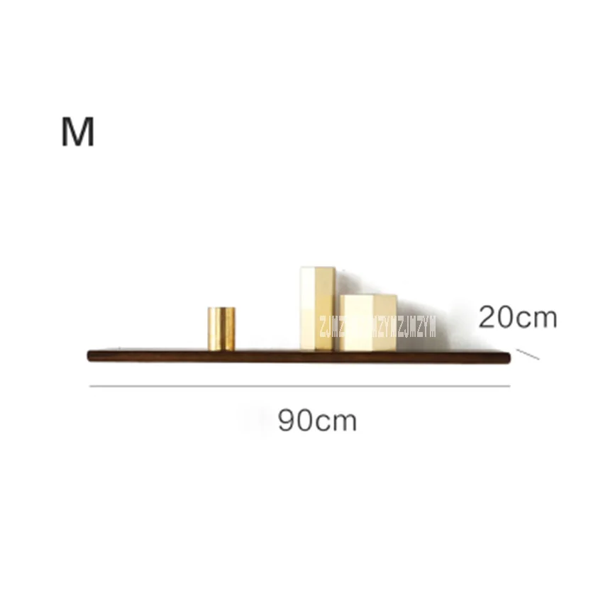 Креативная Скандинавская домашняя стойка для вагонетки, современный Лофт дизайн, украшение, металлическая твердая деревянная полка, настенные держатели для подвесного хранения, стойки - Цвет: M size shelf