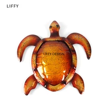 Металлическая черепаха настенное украшение для украшения сада наружные статуи и миниатюрные садовые животные для двора