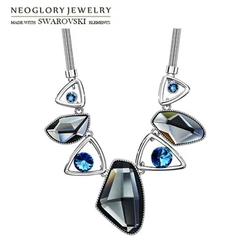 

Neoglory Austria Crystal & Auden Rhinestone Pendant Long Necklace Anomalistic Elegant Geomeric Design For Trendy Lady Party Sale