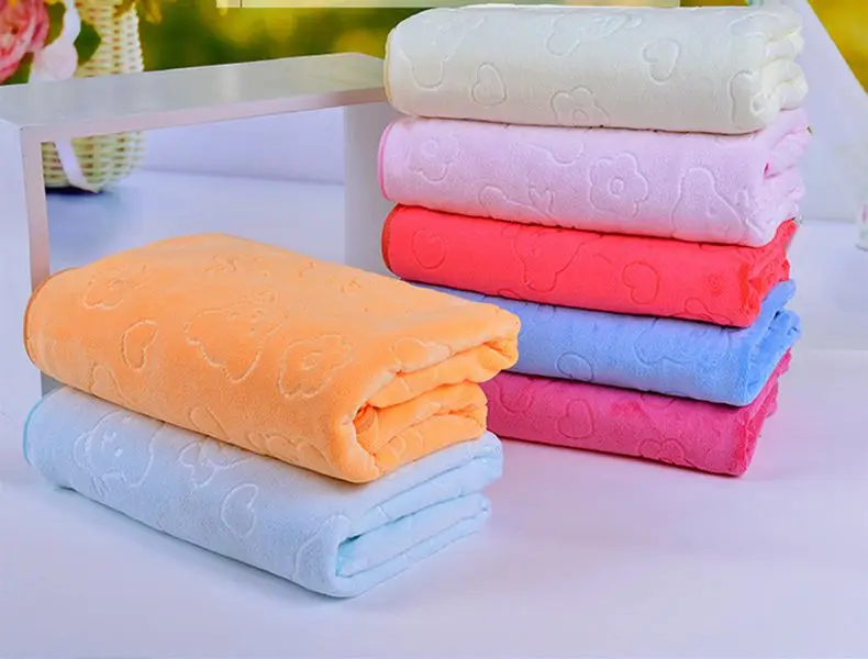 Детские банные полотенца большого размера, детское банное полотенце из ультратонкого волокна, мультяшное банное полотенце с принтом, многоцелевое банное полотенце