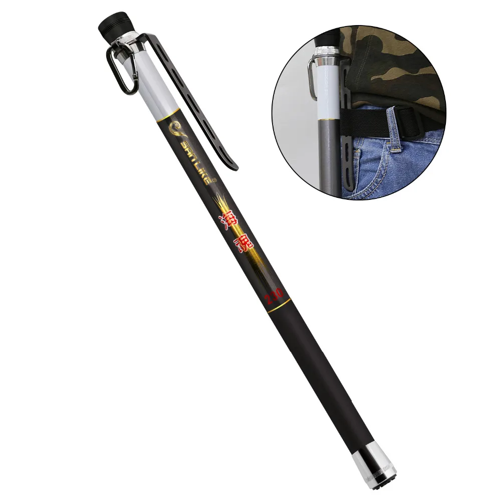 Telescópica de Fibra de Carbono Rede de Aterragem de Pesca Artes de Pesca Sanlike 2.3 m Extensão Portátil Pega Rod Pólo Pesca Acessórios