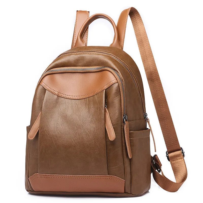 

Vintage Matte Leather Women Backpacks High Quality Multifunctional Shoulder Bag Female Girls Backpack Retro Schoolbag XA533H