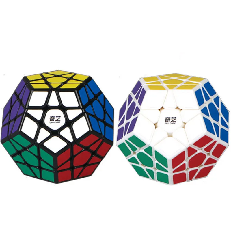 QIYI 3X3 Megaminxeds магический куб черно-белый скоростной Профессиональный 12 сторонний пазл Cubo Magico Развивающие игрушки для детей
