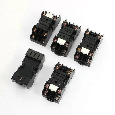 

5PCS Replaceable 8 Ends 35mm DIN Rail PYF08.5A Relay Socket Base Holder