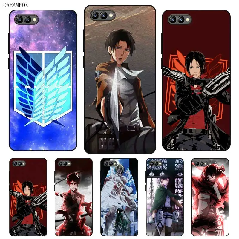 N255 Attack On The Giants Black Silicone Case Cover For Huawei Honor 8C 8X 9 10 20i V10 V20 Note10 Max Lite Magic2 |