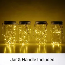 Солнечная стеклянная банка с завинчивающейся крышкой крышка вставки светодиодный стеклянная банка с завинчивающейся крышкой, декоративный светильник солнечный светильник для Стекло Мейсон домашний декор солнечная стеклянная банка с завинчивающейся крышкой Светодиодные ленты светильник