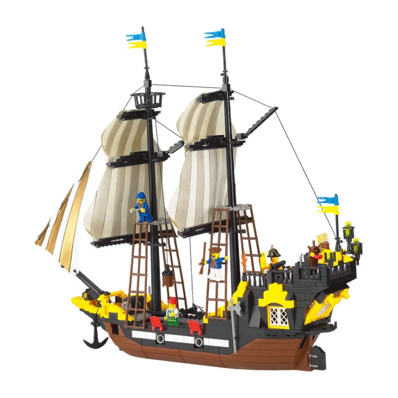 

Legoing Pirates of the Caribbean Ship Building Blocks corsair DIY Fingure Bricks educational Toys Gifts 307
