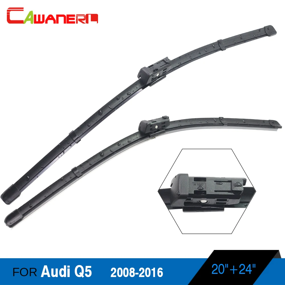 Cawanerl Car Soft Rubber Windscreen Wiper Blades Windshield Wiper 1