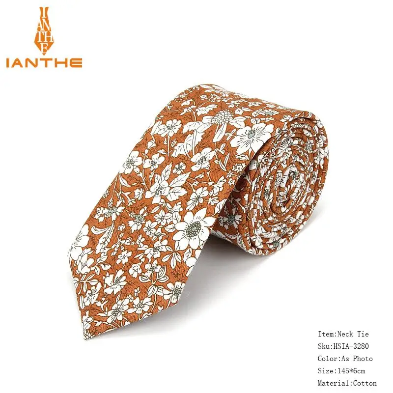Хлопок, мужские цветные галстуки с принтом пейсли для шеи, узкий галстук, тонкие узкие галстуки, узкие толстые Галстуки - Цвет: IA3280