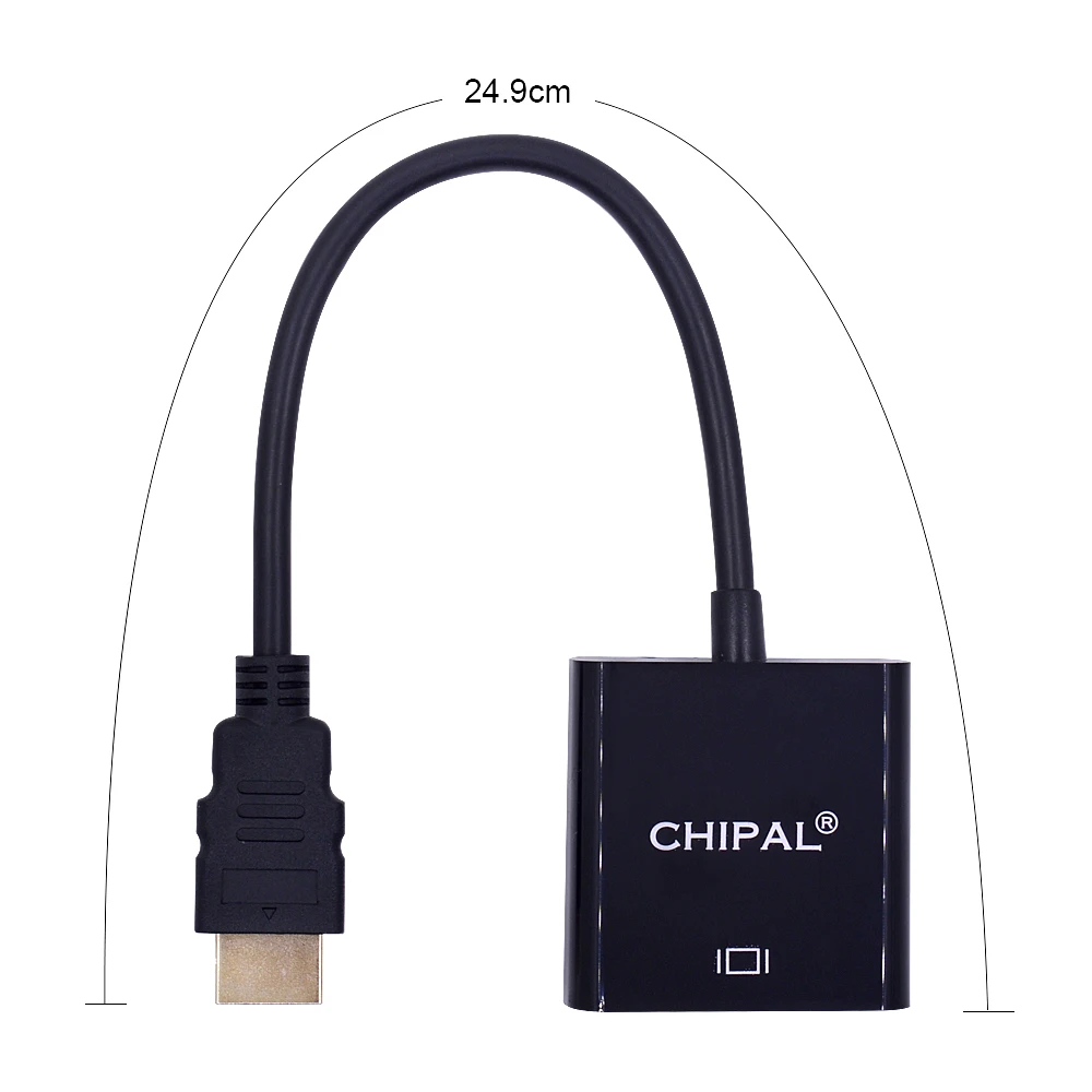 CHIPAL для HDMI в VGA конвертер адаптер HDMI2VGA адаптер кабель для ПК настольный компьютер ноутбук планшет Full HD 1080P HDTV монитор