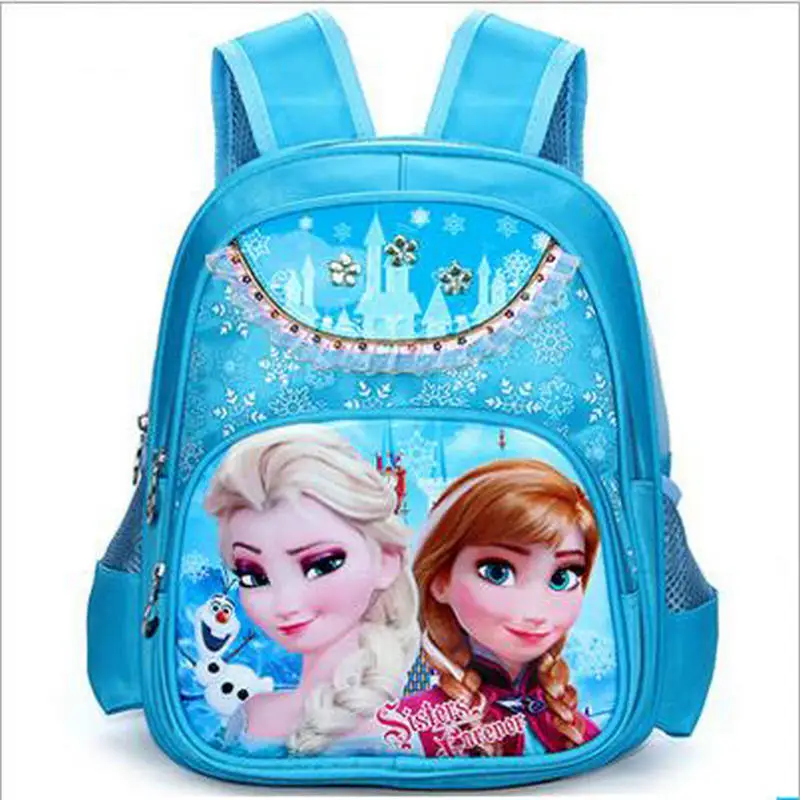 Girls School Bags Princess Elsa Schoolbags Children font b Backpack b font font b kids b