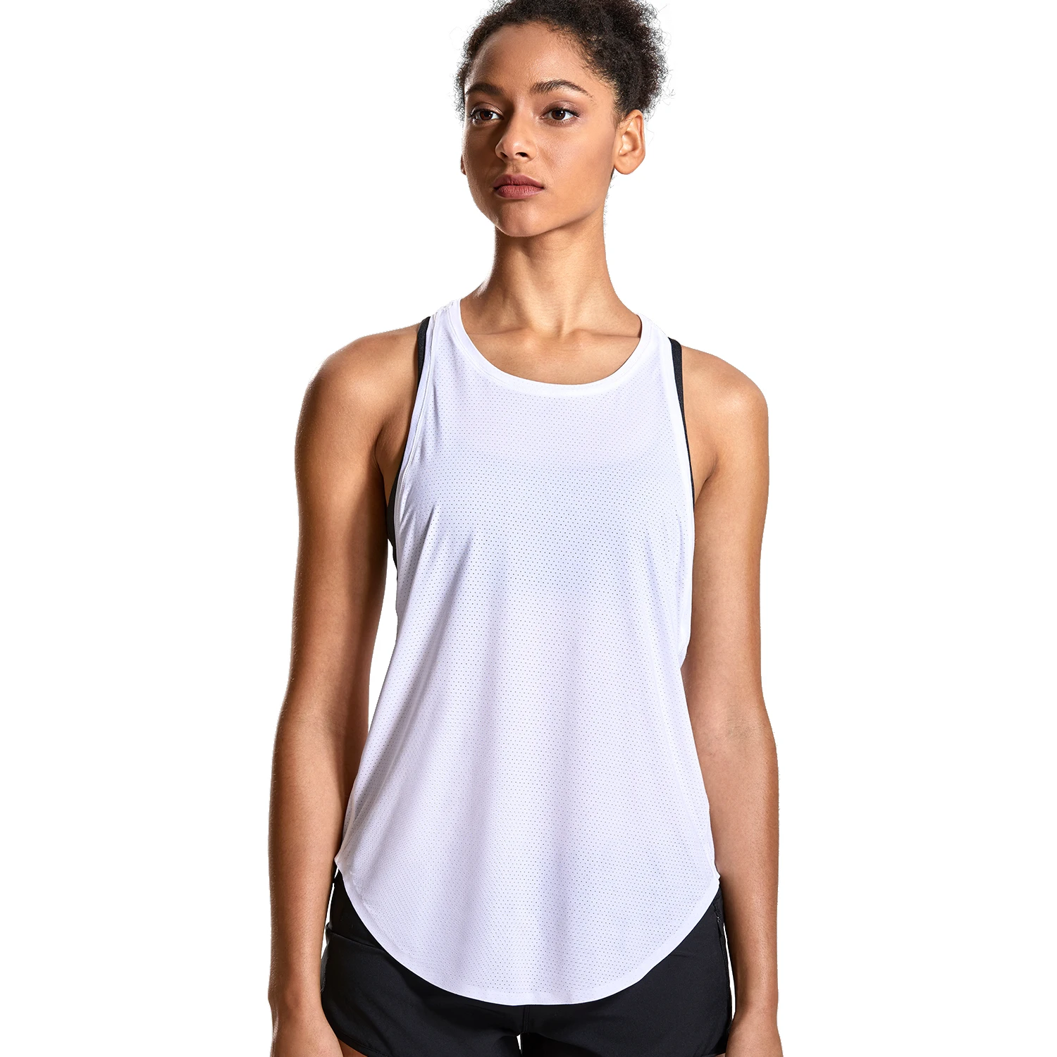 La Isla женские майки для тренировок-топы для йоги, быстросохнущие футболки для бега и спортзала - Цвет: White02