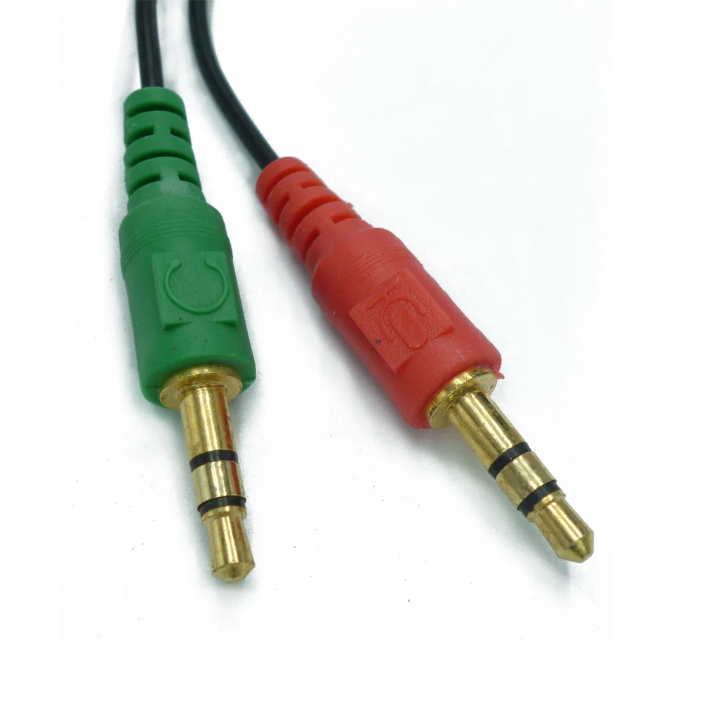 3 5mm Stereo Male to 3 5 Dual Female Mic Headset Jack Cord Audio Y Splitter Cable for Iphone Headphone Microphone Adapter