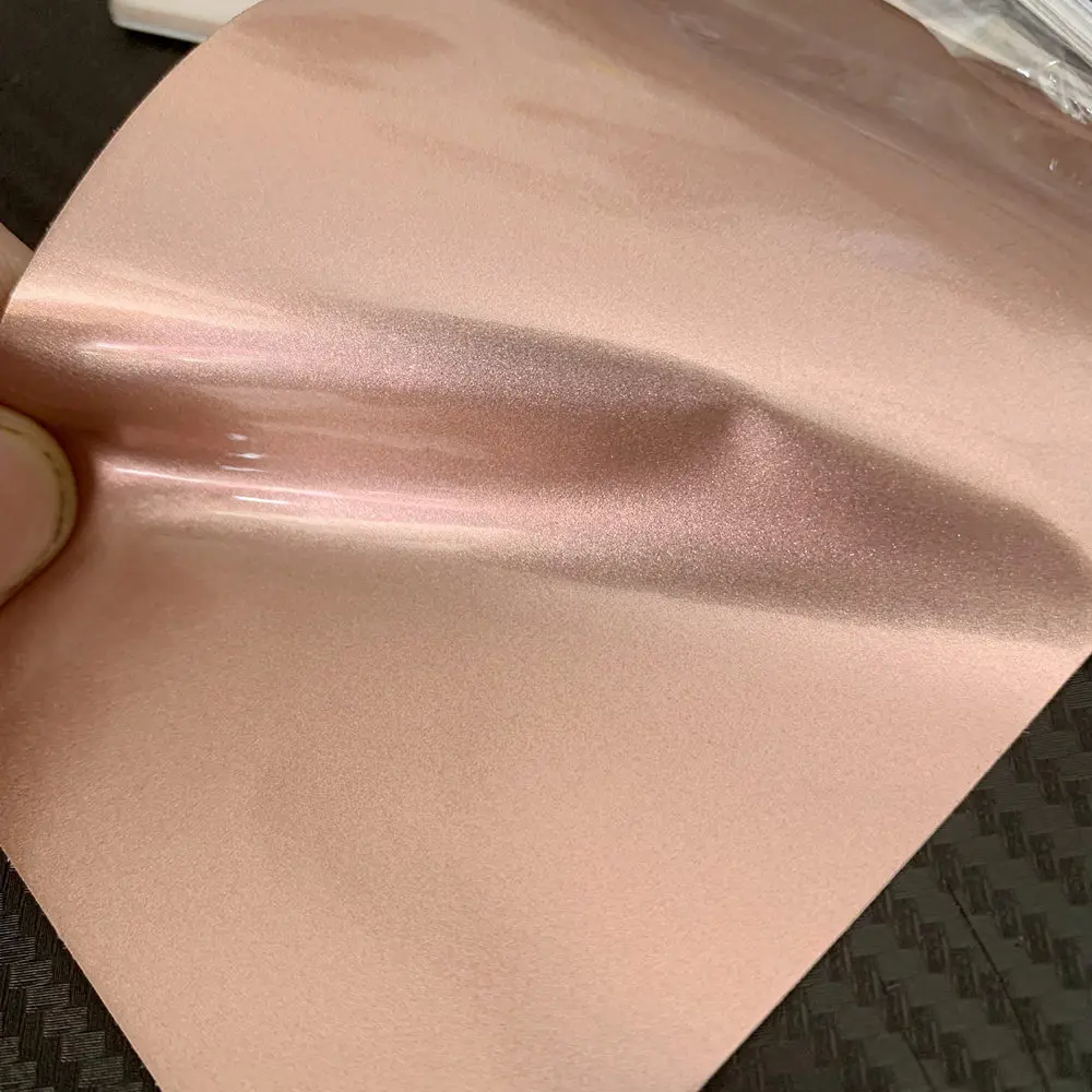 rose gold candy gloss vinyl car wrap film stickers  (3)