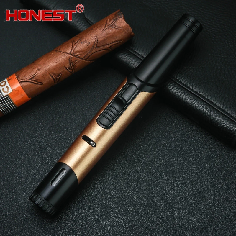 Straight Inflatable Personality Lighter Creative Gas Weld Gun Spit Gun