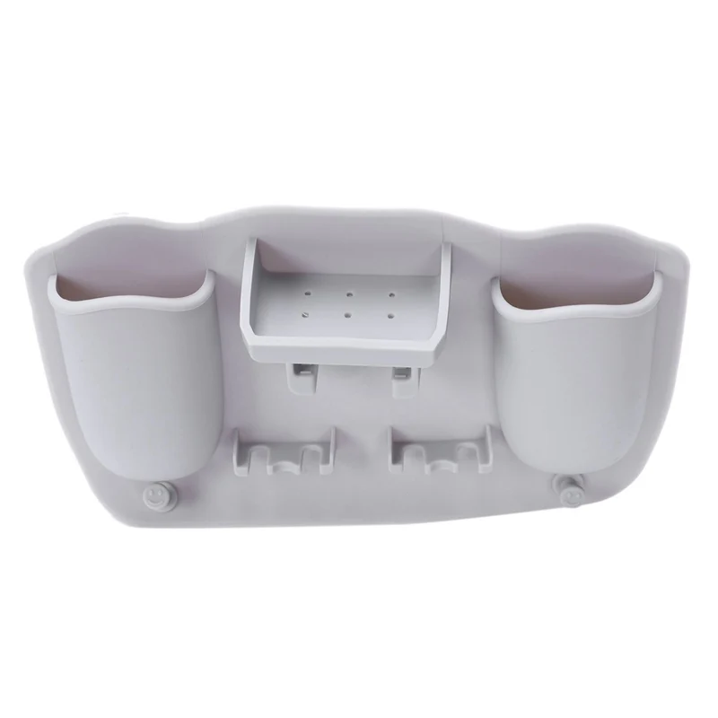 

23.3 x 15.8Cm Silicone Bathroom Organizer Toothbrush Holder Silicone Toothpaste Holder For Bathroom Mirror Shower Storage Box