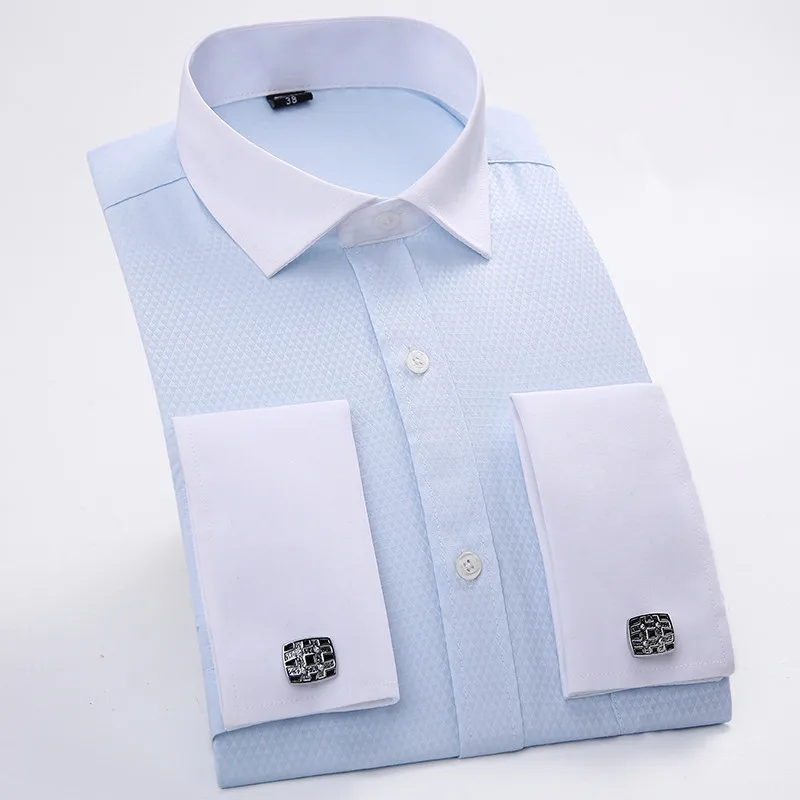Popular Mens Dress Shirt French Cuff-Buy Cheap Mens Dress