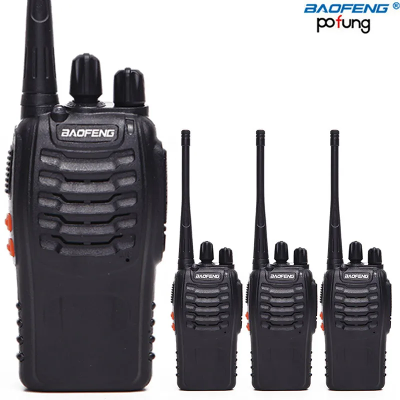 4 шт. Baofeng BF-888S иди и болтай Walkie Talkie “иди 5 Вт двусторонней радиосвязи Портативный CB