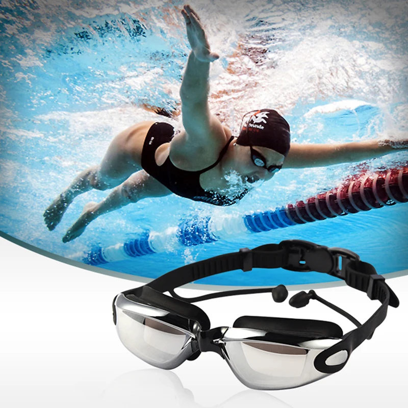 Adult Professional Plating Swimming goggles men Women Waterproof Swim