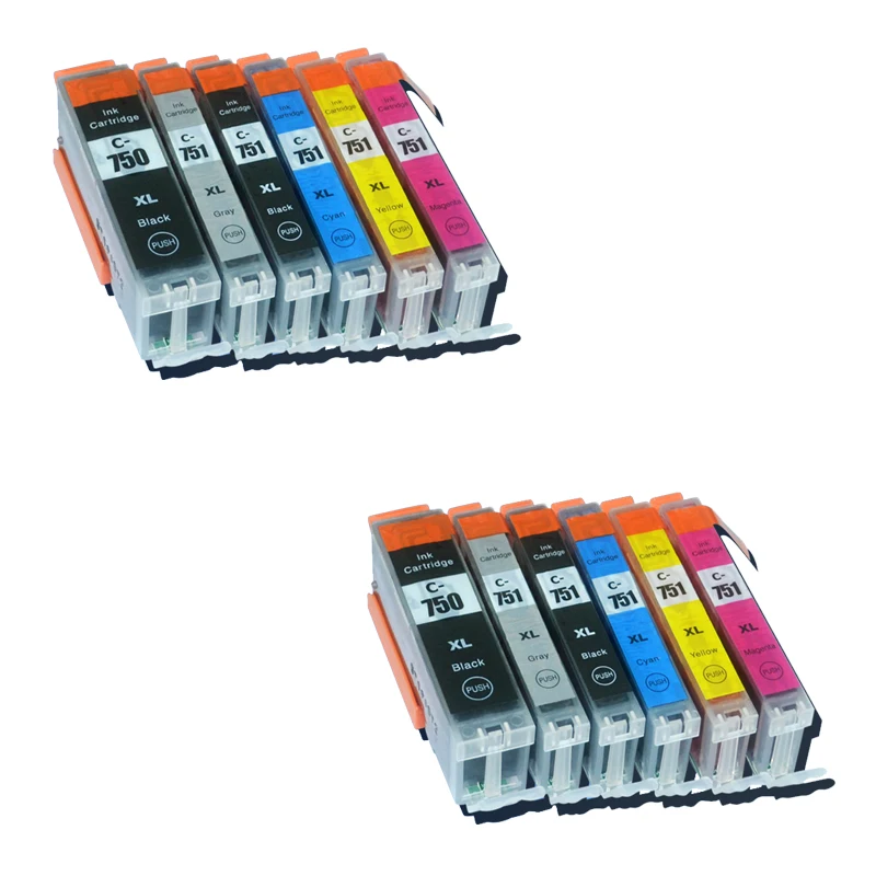 Чернильные картриджи Luocai для Canon PGI750 CLI751 12 шт. принтеров CANON MG6370 MG7170 MG7570 IP8770 MG6770 MG6670