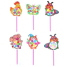 Мультяшная ветряная мельница с животными, ветряная вертушка, домашний садовый декор, детские игрушки