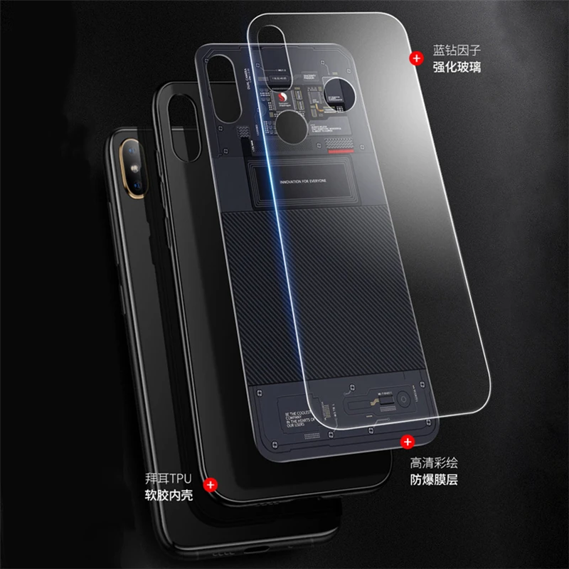 Стеклянный чехол Aixuan для Huawei Honor V20 с рисунком из закаленного стекла силиконовый