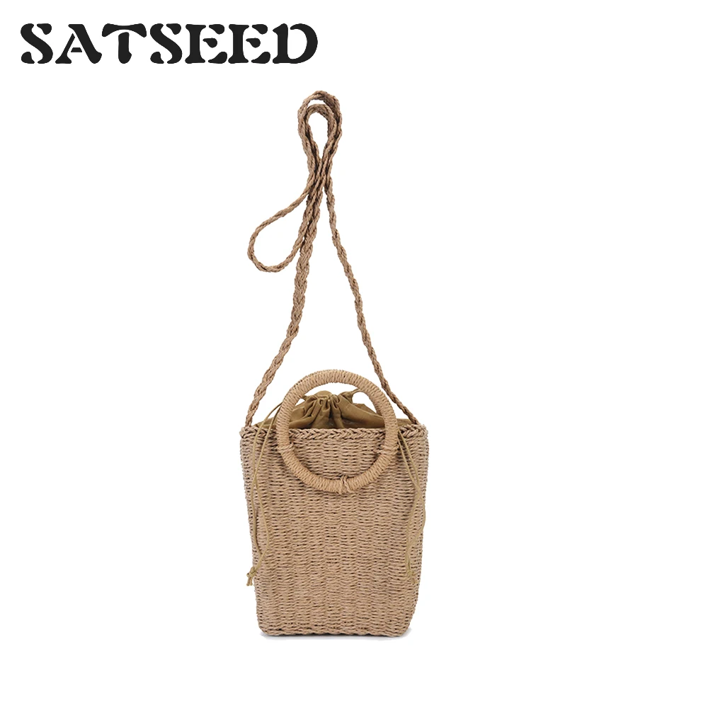

2019 Single Shoulder Slant Bag Purely Hand-made Straw-woven Bag Wild Fashion Women's Woven Bag