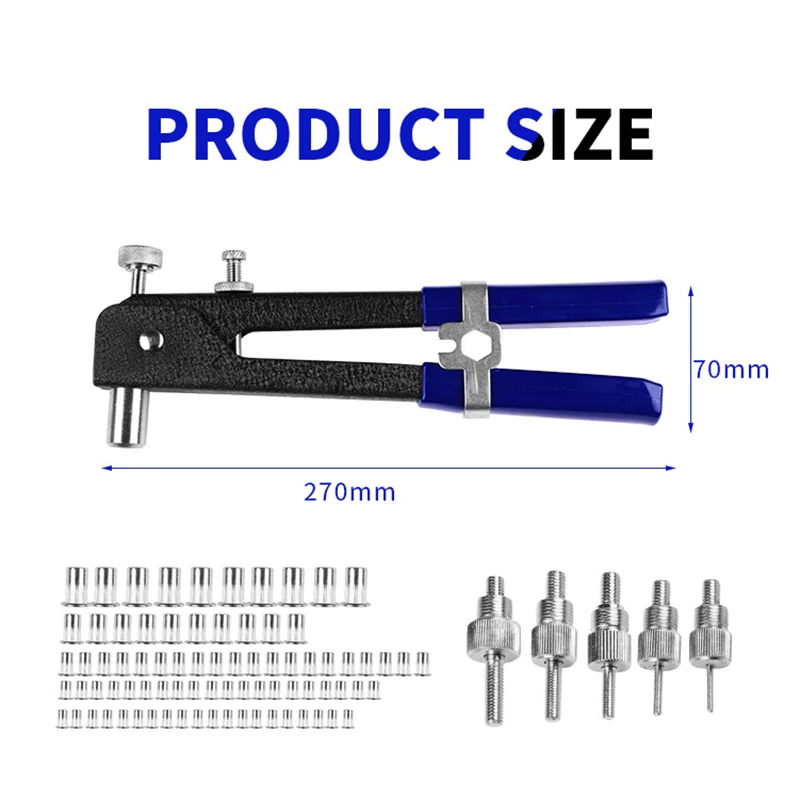 86 шт./компл. заклепка Gun ТЯЖЕЛЫХ ГАЙКА вставка с резьбой ручной заклепочник M3-M8 заклепочные гайки ногтей пистолет бытовой ремонт инструменты