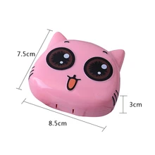 

Portable Cute Mini Cat Cartoon Contact Lenses Container Plastic Contacto Lens Box Contact Lens Travel Case Set Eyecon Kit Lentes