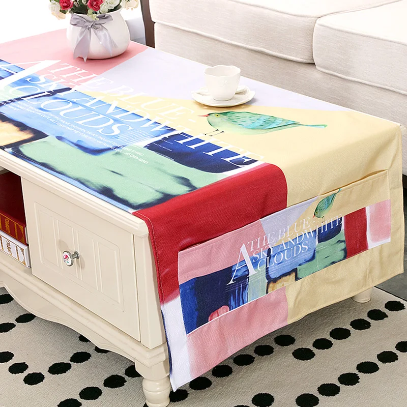 الشاي مفرش طاولة غرفة المعيشة للماء مستطيلة الحيوان نمط مفرش مائدة مطبوع الشاي مفرش طاولة المنزل حماية 1 قطع