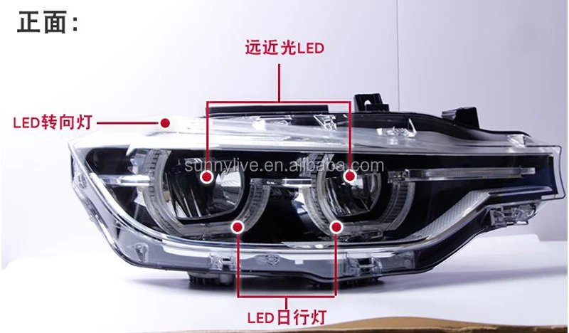 Для BMW F30 F35 318 320 325 328 330 335 светодиодный Ангельские глазки фар сборки CN