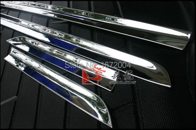 Нержавеющая сталь Средства ухода за кожей двери боковой молдинг планки для Toyota Highlander 2008-2010
