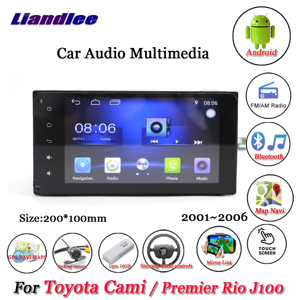 Liandlee автомобиля Android Системы для Toyota Cami/для Премьер Рио J100 2001 ~ 2006 Радио стерео BT gps Navi карта навигации мультимедиа