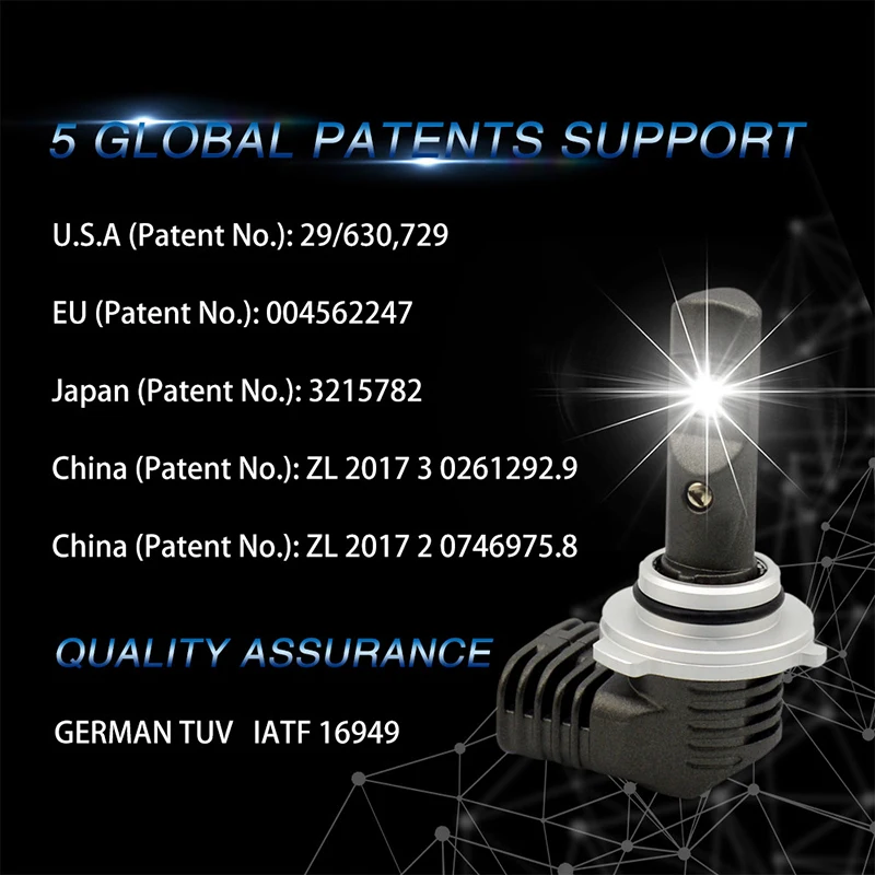 CNSUNNYLIGHT LED H11 H8 H16 H7 9005 9006 Altra Mini Slim LED Car Headlight Fog Lamps 6500K Cool White +200% Brighter Bulbs, Pair (4)