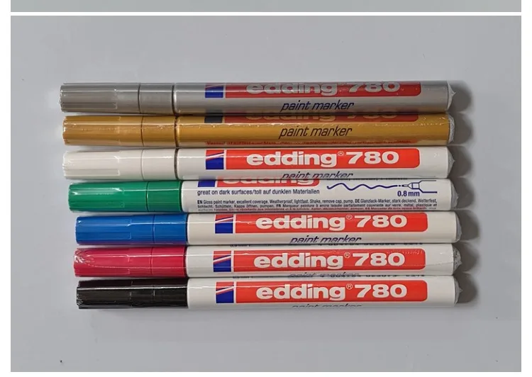 Германия Edding 780 игольчатая Краска Ручка высокая термостойкость медицинский спиртовой Маркер не выцветает маркер 1 шт