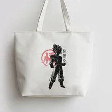 Сон Гоку печать сюжеты из японского аниме Tote сумки Сумка для покупок с персонажем из мультфильма шоппер продуктовый мешок GA406