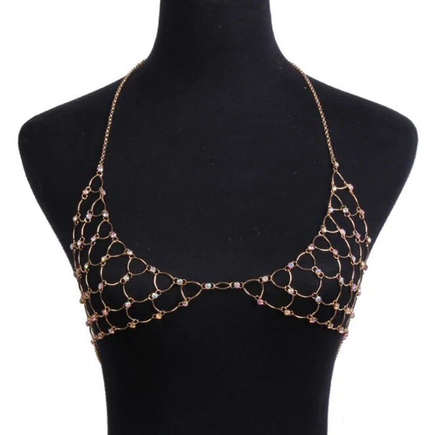 New Fashion Beach Jewelry Knitted Metal Chain Statement Sexy Bikini