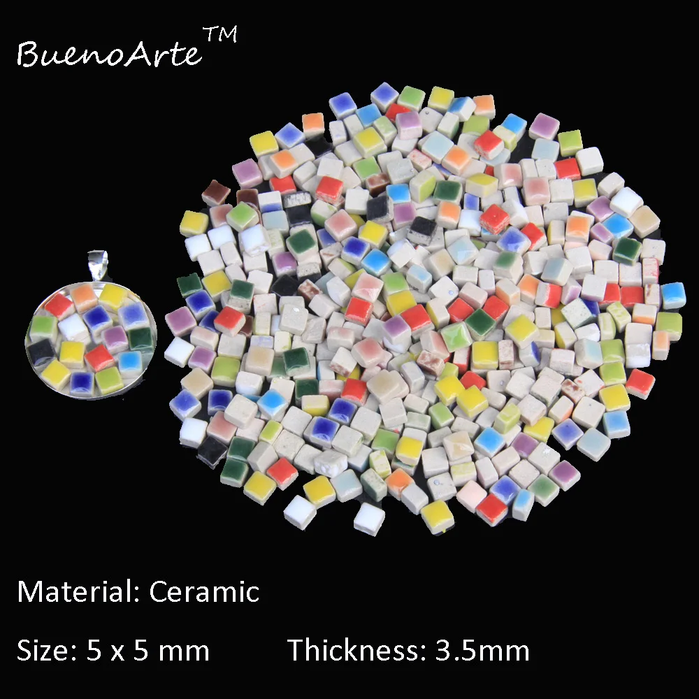 

666 PCS/pack 5mm Micro Ceramic Mosaic Tile, Thickness: 3.5mm, DIY Hobbies Craft Material. DIY Tiny Mini porcelain Mosaic Tile