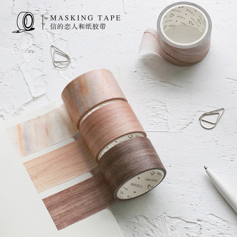 

Freeshipping masking tape planner notebook DIY decoration washi tape Marble wood grain Stationery stickers wholesale kawaii 2019