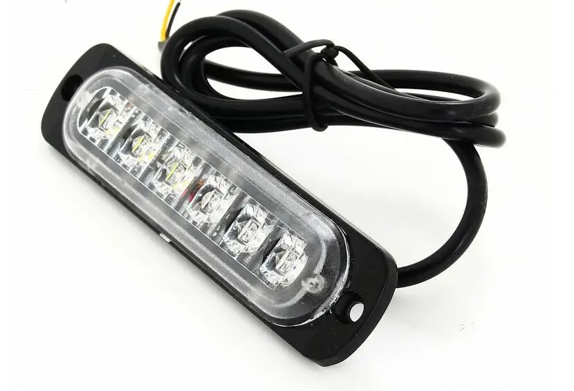 2PCS 12V 24V Super Bright Flasher lights Waterproof 6 LED Car Truck