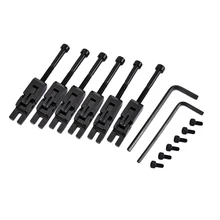 6 Pieces Electric Guitar Locked String Saddles w/ String Lock Screws & Wrench for Tremolo Bridge Parts Accessories 6 Pieces Electric Guitar Locked String Saddles w/ String Lock Screws & Wrench for Tremolo Bridge Parts Accessories