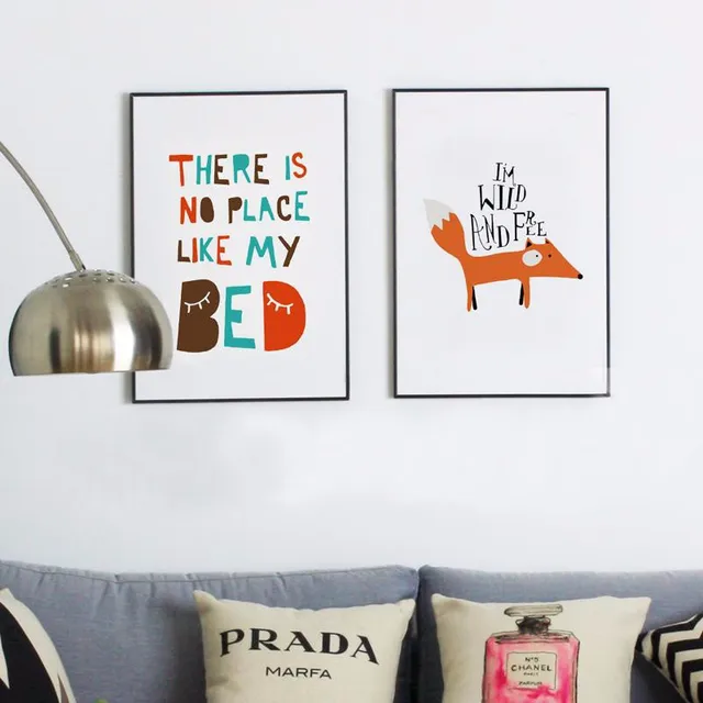 Fox writing nordic nursery canvas paintings posters prints oil pop wall art pictures for kids bedroom Fox writing nordic nursery canvas paintings posters prints oil pop wall art pictures for kids bedroom
