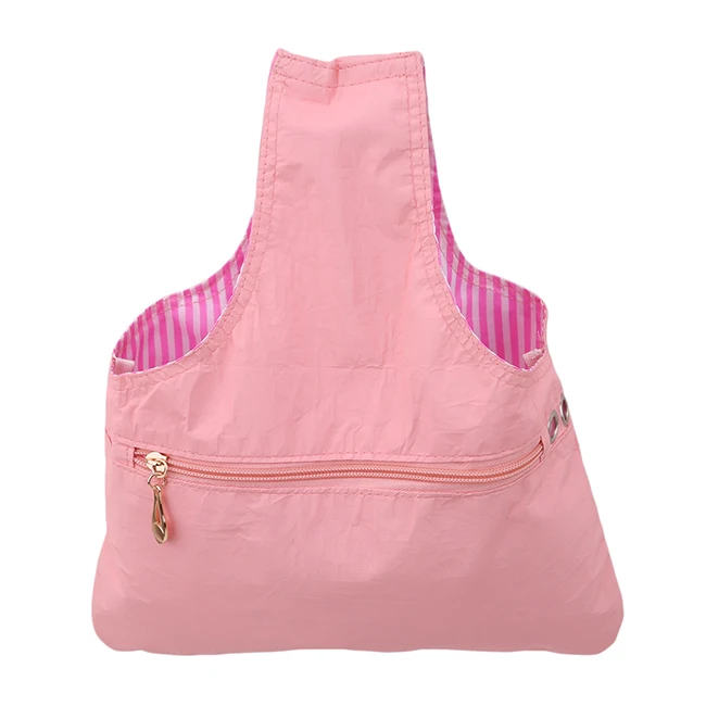 Вязаная сумка с короткими ручками, сумка для хранения пряжи, органайзер, Экологичная Водонепроницаемая бумажная сумка для хранения, для швейного инструмента - Цвет: Pink