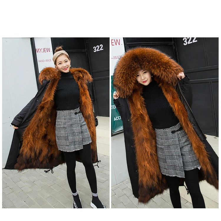 Top 2019 New Fashion Real Raccoon Dog Fur Warm Thicken Winter Women Coat Female Plus Size 5XL Oversize Loose Casual Hooded Jacket G6 3 Top 2019 New Fashion Real Raccoon Dog Fur Warm Thicken Winter Women Coat Female Plus Size 5XL Oversize Loose Casual Hooded Jacket G6 3