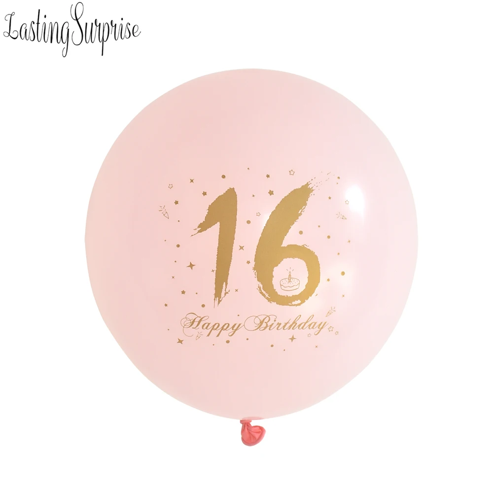 Air Balloon Gold Black 16 18 Balloons 18 Years Birthday Ballon Party Helium Birthday Party Decorations Adult 18th Party Favors (3)